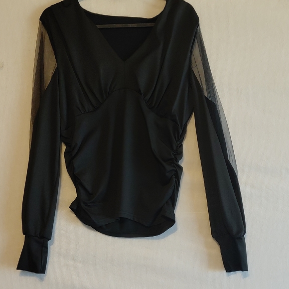 not branded Tops - Elegant Black Women's Long Sleeve Top